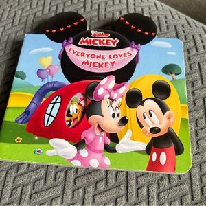 "Everyone Loves Mickey" Pink & Red Board Book - First Edition